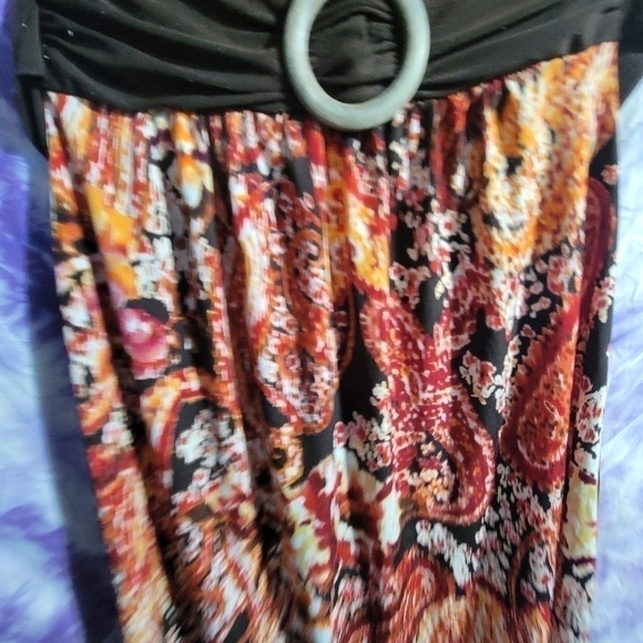 Wrapper Women's Halter Multicolored Paisley Design Mini Vintage Dress Size Med - Picture 2 of 13